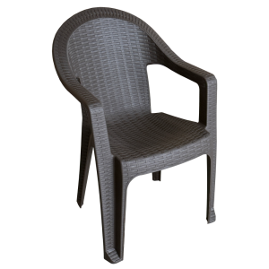 Scaun de gradina stivuibil, plastic maro, Zama 52x61x82,5 cm