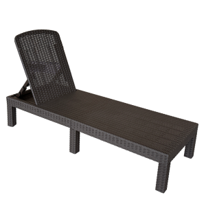 Sezlong gradina plasticl maro pliabil Zama 60x158x30 cm