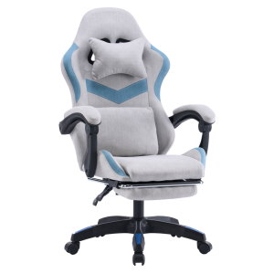 Scaun birou, gaming gri albastru Zodia 63x62x113-123 cm
