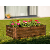 Jardiniera flori, maro otel Nonky 100x60x30 cm 