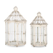 Set 2 felinare fier alb vintage Viollet Ø26x51h; ø32x59h