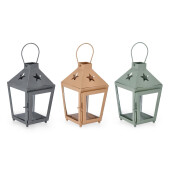 Set 3 felinare metal multicolor Miley 10x10x12h