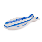 Platou portelan alb albastru Peste 25,9x10,9x3,4h