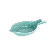 Platou portelan albastru Fish 24x14x3.5 cm