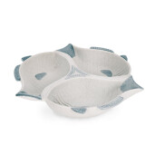 Bol decorativ portelan alb albastru Pesti 27x25,5x4h