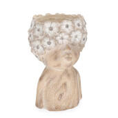 Ghiveci flori ceramica maro Fetita Ø24x40h