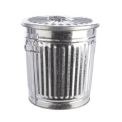 Cos gunoi zinc argintiu London 29,5x25x31h