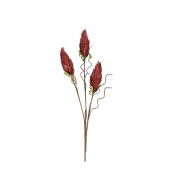 Set 12 flori artificiale verzi maro visiniu 35x67h