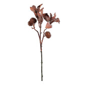 Set 24 crengute artificiale portocalii maro Berries 25x9x65h