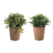 Set 2 ghivece plante artificiale 8x16 cm