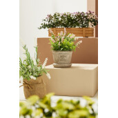 Flori artificiale galben verzi in ghiveci 22.5x8.5x14 cm