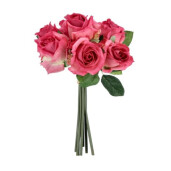 Buchet Trandafiri artificiali roz verzi Ø22x28h