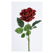 Set 3 Trandafiri artificiali rosii verzi Ø10x43h