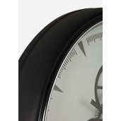 Ceas perete metal negru alb gri Engrenage 50x8.5 cm