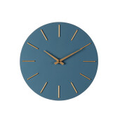 Ceas perete albastru auriu Timeline Ø40x5h