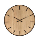 Ceas perete mdf natur otel negru Janvier 70x4.5 cm