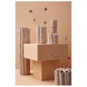 Sfesnic lumanare ceramica roz Yiku Ø10,5x31,5h