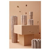 Sfesnic lumanare ceramica roz Yiku Ø10,5x36h