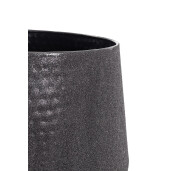 Set 2 ghivece flori metal negru Kenar Ø38x37h; ø48x42h
