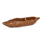 Bol decorativ ceramica maro Pigna 34x12,5x5,5h