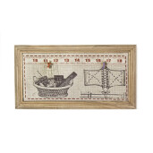 Decoratiune perete lemn textil 38x20x2