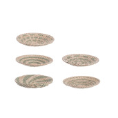 Set 5 tavi decorative iarba mare natur verde Islas Ø30 cm