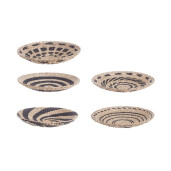 Set 5 tavi decorative iarba mare natur neagra Islas Ø40 cm