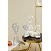 Clepsidra decorativa sticla nisip alb Kronos Ø8,3x20,3h