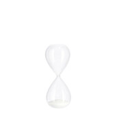 Clepsidra decorativa sticla nisip alb Kronos Ø8,3x20,3h