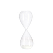 Clepsidra decorativa sticla nisip alb Kronos Ø10x29h