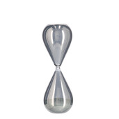Clepsidra decorativa sticla argintie nisip alb Kronos Ø10x29,3h