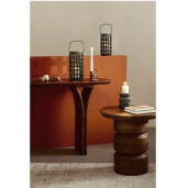 Suport lumanare ceramica gri Darreh Ø16x30h