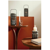 Suport lumanare ceramica gri Darreh Ø16x30h