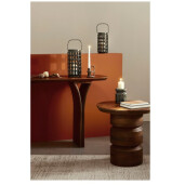 Suport lumanare ceramica gri Darreh Ø13x25h