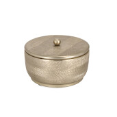 Lumanare ambientala in borcan aluminiu auriu Clamp Ø16x11h