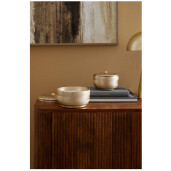 Lumanare ambientala in borcan aluminiu auriu Clamp Ø16x11h