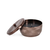 Lumanare ambientala in borcan aluminiu bronz Clamp Ø16x11h