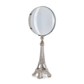 Lupa decorativa metal argintiu Adventure 12,5x7x31h