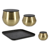 Set tava, 3 boluri decorative Kamya Ø6x6h; ø10x9h; ø13x13h; 24x24x2h