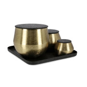 Set tava, 3 boluri decorative Kamya Ø6x6h; ø10x9h; ø13x13h; 24x24x2h