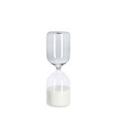 Clepsidra decorativa sticla nisip alb Kronos Ø6,6x20,3h