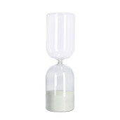Clepsidra decorativa sticla nisip alb Kronos Ø9x29,6h