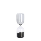 Clepsidra decorativa sticla nisip negru Kronos Ø6,6x20,3h