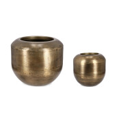 Set 2 vaze flori aluminiu auriu Nadu Ø40x37h; ø66x54h