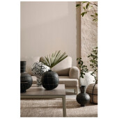 Vaza flori ceramica neagra metal natur Siva Ø26x29h