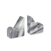 Set 2 suporturi carti marmura gri Kandy 2x 10x5x12h