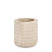 Vaza flori lemn natur Hasly Ø18x19h