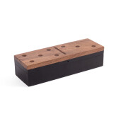 Joc Domino lemn maro polirasina neagra 20,5x6,8x5h