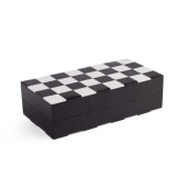 Joc Sah decorativ polirasina alba neagra 21x21x6h