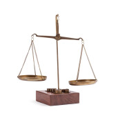 Balanta decorativa lemn metal 20x8,5x22,5h